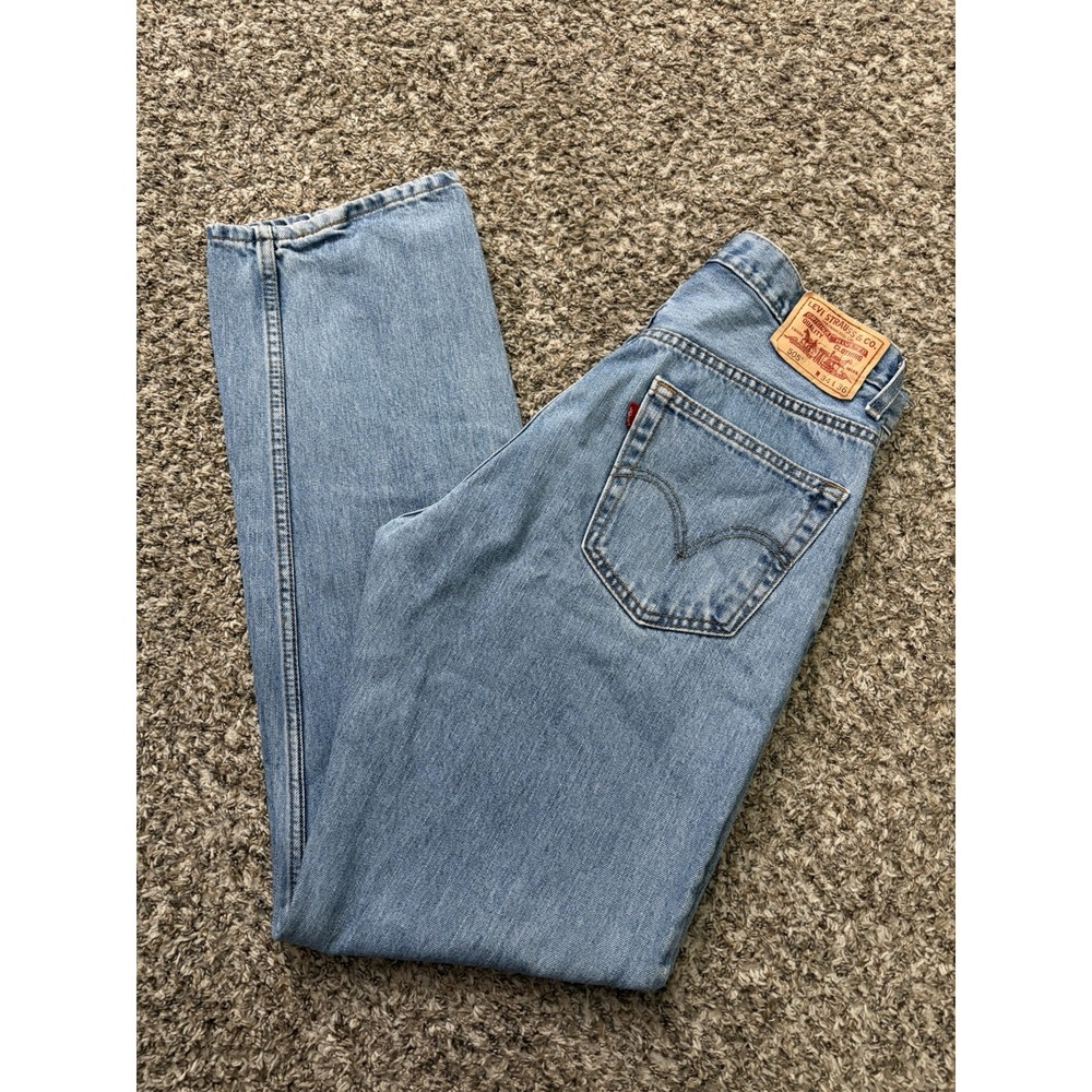 Levi's 505 Jeans Measure 32x34 Tagged 34x36 Light Wash Denim Men's Y2K